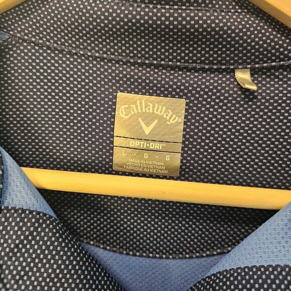 Callaway Men's Golf Outdoor Short Sleeve Polo Tee Blue Swing Tech Dri Size Large - Picture 7 of 7